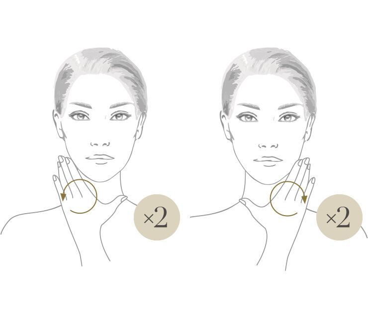 首のリンパを促します。